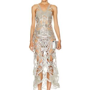 Stunning Silver Cutout Dress